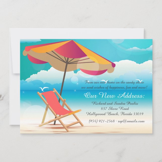 Sandy Beach Moving Announcement (Front)