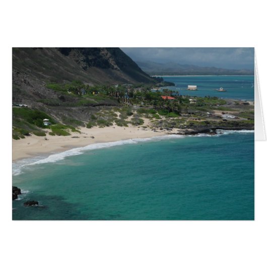 Sandy Beach, Oahu, Hawaii Cards (Front Horizontal)