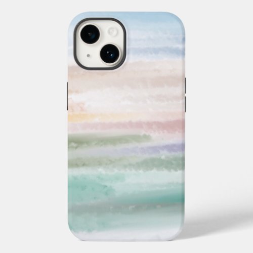 Sandy Beach Ocean Waves Sunset Abstract Watercolor Case_Mate iPhone 14 Case