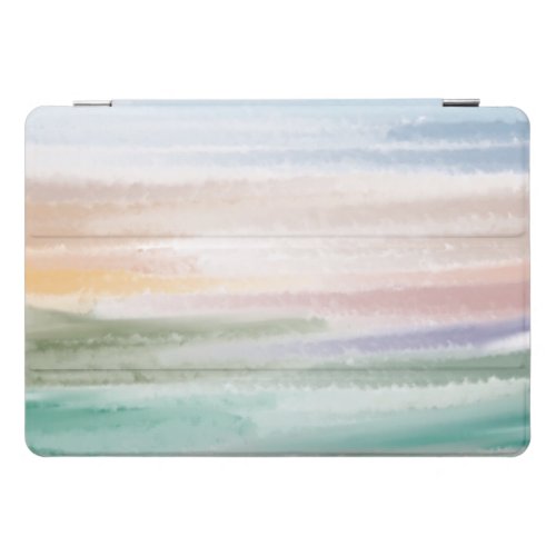 Sandy Beach Ocean Waves Sunset Abstract Watercolor iPad Pro Cover