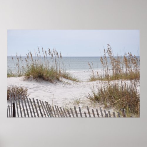 Sandy beach on the Alabama Gulf Coast poster