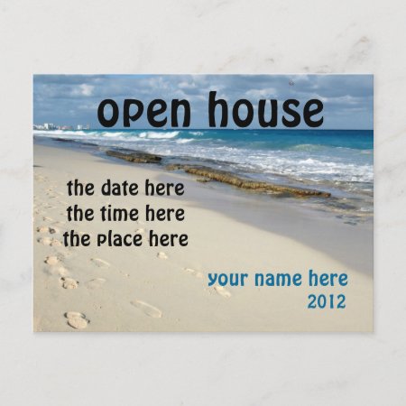 Sandy Beach Open House Postcard