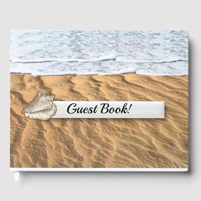 Sandy Beach Personalized Guest Book (Front)