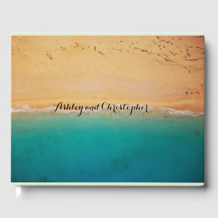 Sandy Beach Personalized Wedding Guestbook