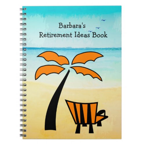 Sandy Beach Retirement Ideas Notebook