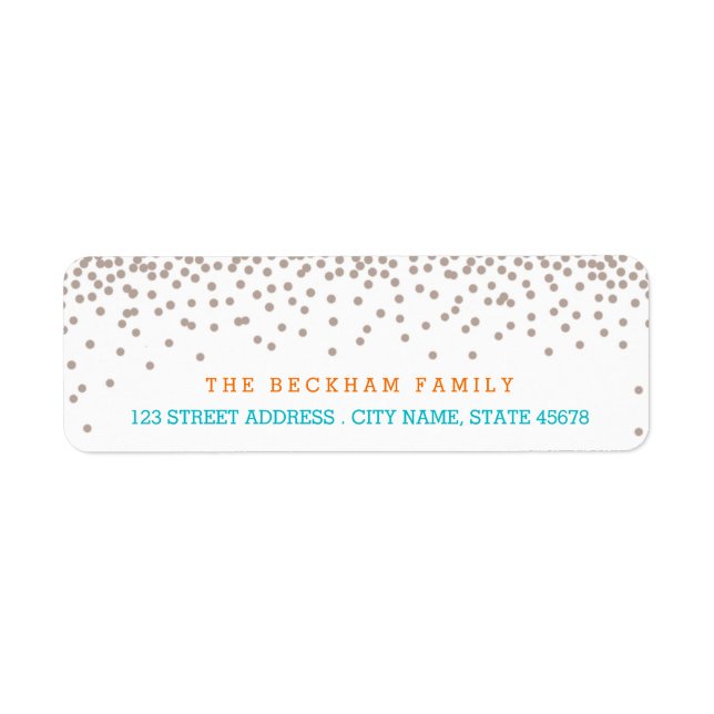 Sandy Beach Return Adress Labels (Front)