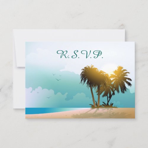 Sandy Beach _ RSVP Cards