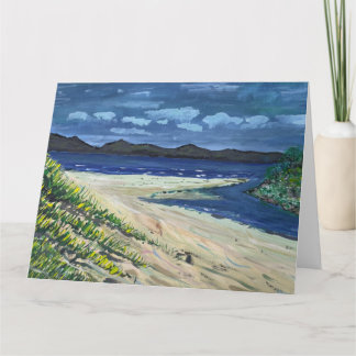 Sandy Beach & Sea Greeting Card
