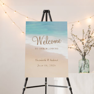 Sandy Beach Seaside/Oceanside Wedding Foam Board