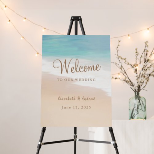 Sandy Beach SeasideOceanside Wedding Foam Board