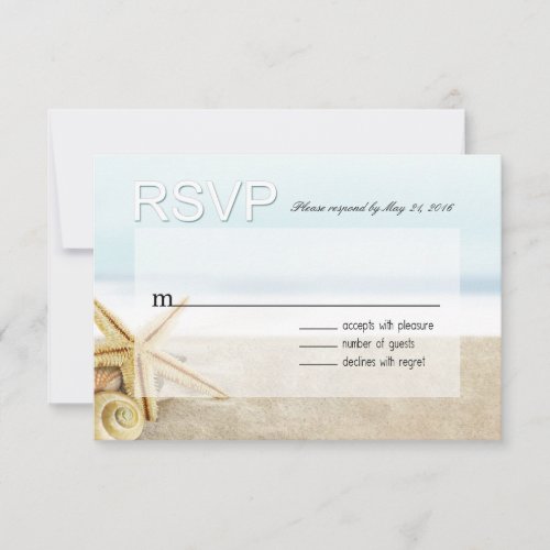 Sandy Beach Starfish Seashells RSVP