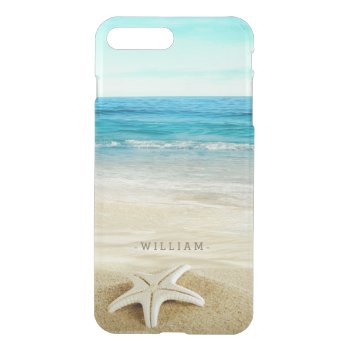 Sandy Beach Starfish Iphone 8 Plus/7 Plus Case by CityHunter at Zazzle