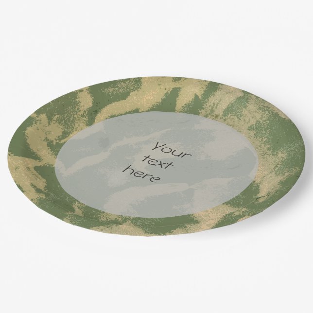 Sandy Beach Structure Photo any Text Paper Plates (Angled)