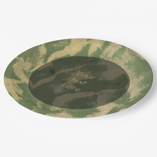 Sandy Beach Structure Photo any Text Paper Plates (Angled)