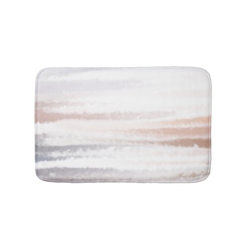 Sandy Beach Summer Tan Abstract Watercolor Bath Mat