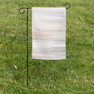 Sandy Beach Summer Tan Abstract Watercolor Garden Flag