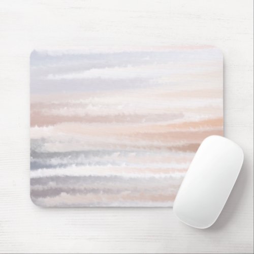 Sandy Beach Summer Tan Abstract Watercolor  Mouse Pad