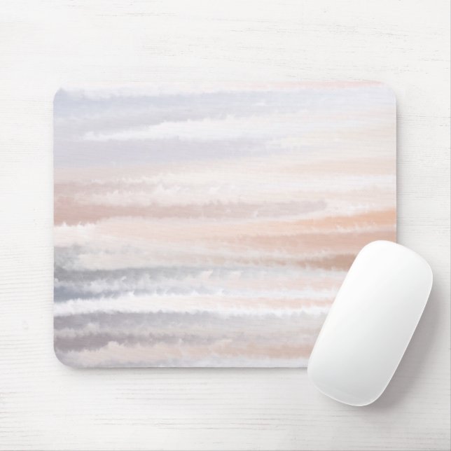 Sandy Beach Summer Tan Abstract Watercolor  Mouse Pad (With Mouse)