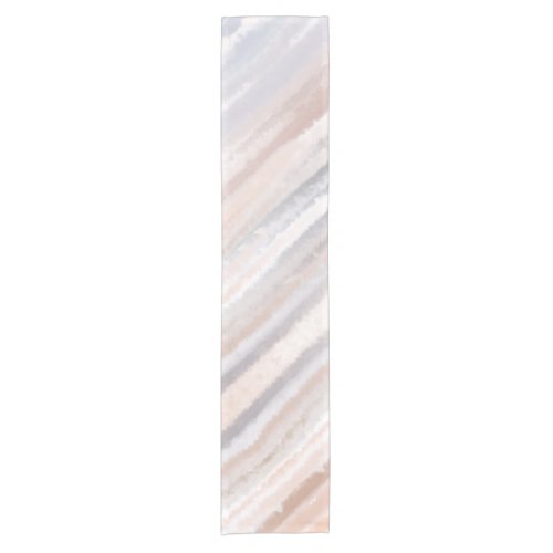 Sandy Beach Summer Tan Abstract Watercolor Short Table Runner