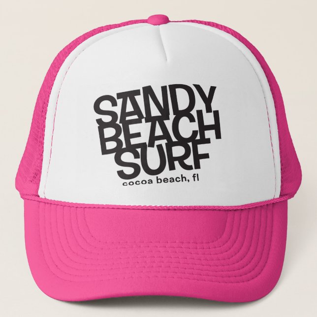 Sandy Beach Surfing Trucker HAt (Front)