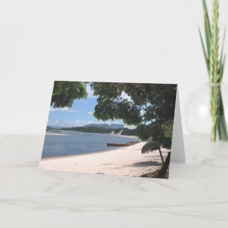 Sandy Beach Venezuela Jungle Landscape Card