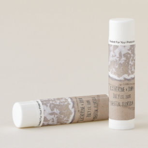 Sandy Beach Wedding Favor Lip Balm