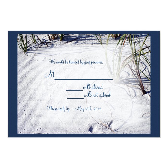 Sandy Beach Wedding RSVP02 Announcements