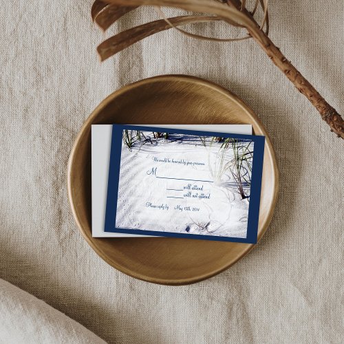 Sandy Beach Wedding RSVP02 RSVP Card