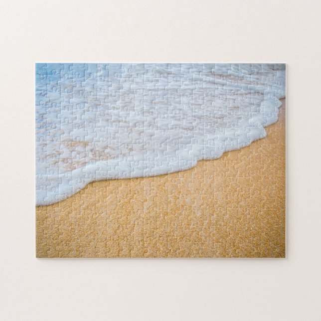 Sandy Beach with Foamy Surf Jigsaw Puzzle (Horizontal)