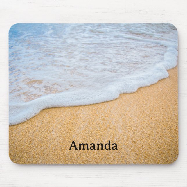 Sandy Beach with Foamy Surf Mouse Pad (Front)