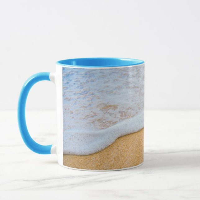 Sandy Beach with Foamy Surf Mug (Left)