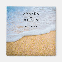 Sandy Beach with Foamy Surf Wedding Save the Date