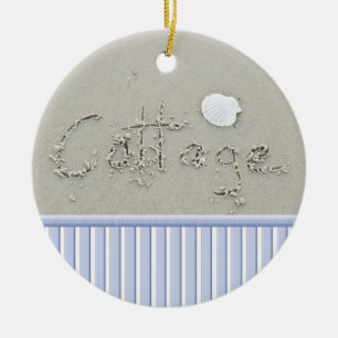 Sandy Beach Writing Christmas Ornaments