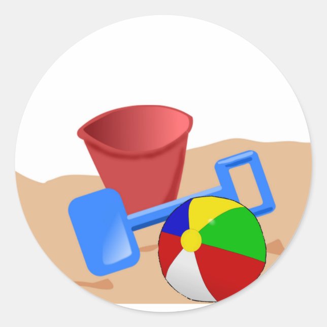 Sandy Beaches Classic Round Sticker (Front)