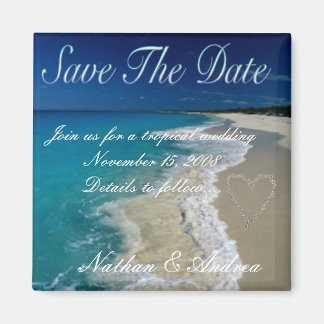 Sandy Beaches Save the Date Magnet