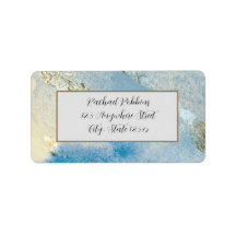 Sandy Blue Beach Return Address Label