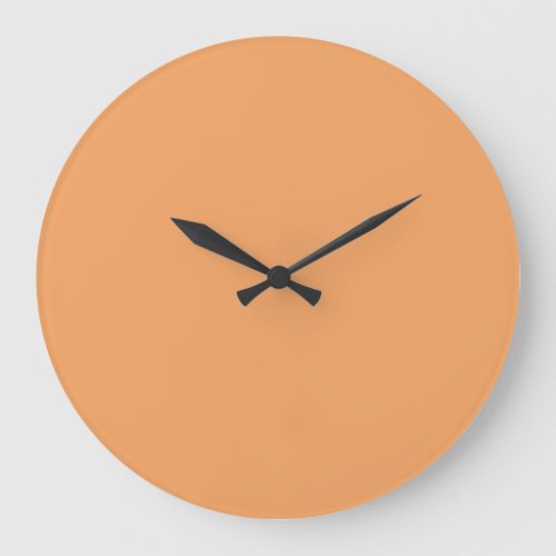 Sandy Brown Solid Color Large Clock