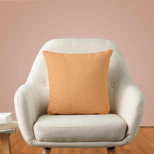 Sandy Brown Solid Color  Throw Pillow