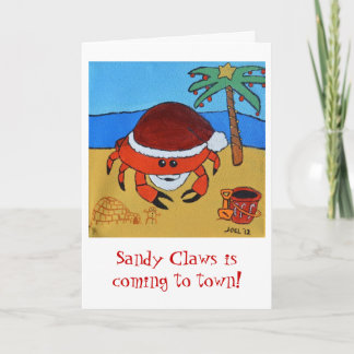 Sandy Claws by Joel Anderson Holiday Card