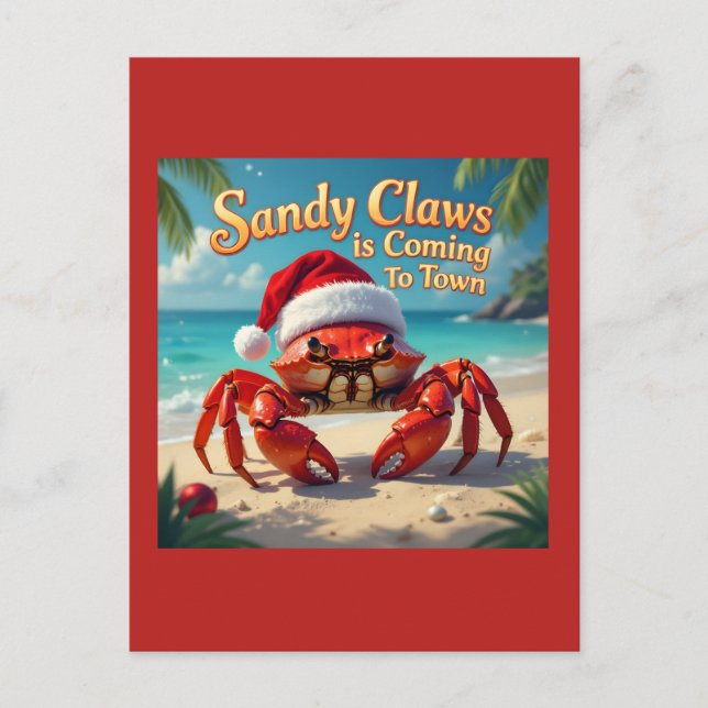 Sandy claws came to town postcard (Front)