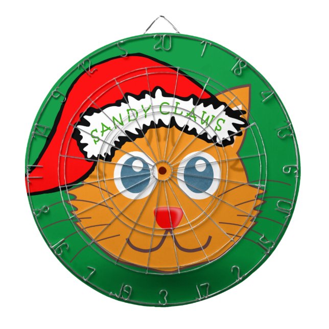 Sandy Claws Dart Board (Front)