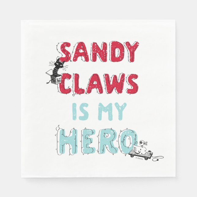Sandy Claws is my Hero Napkins (Front)
