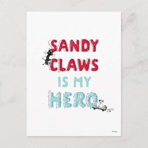 Sandy Claws is my Hero Postcard