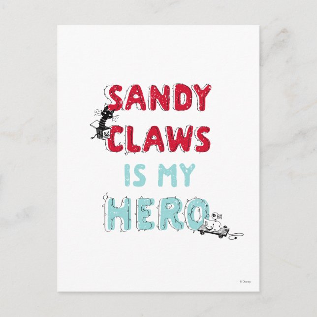 Sandy Claws is my Hero Postcard (Front)
