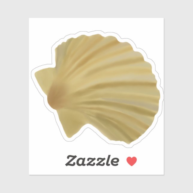 Sandy Colored Seashell Sticker (Sheet)