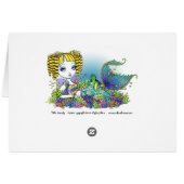 "Sandy" Cute Rainbow Fairy Mermaid Art Card (Back Horizontal)
