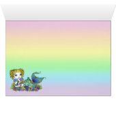 "Sandy" Cute Rainbow Fairy Mermaid Art Card (Inside Horizontal (Bottom))
