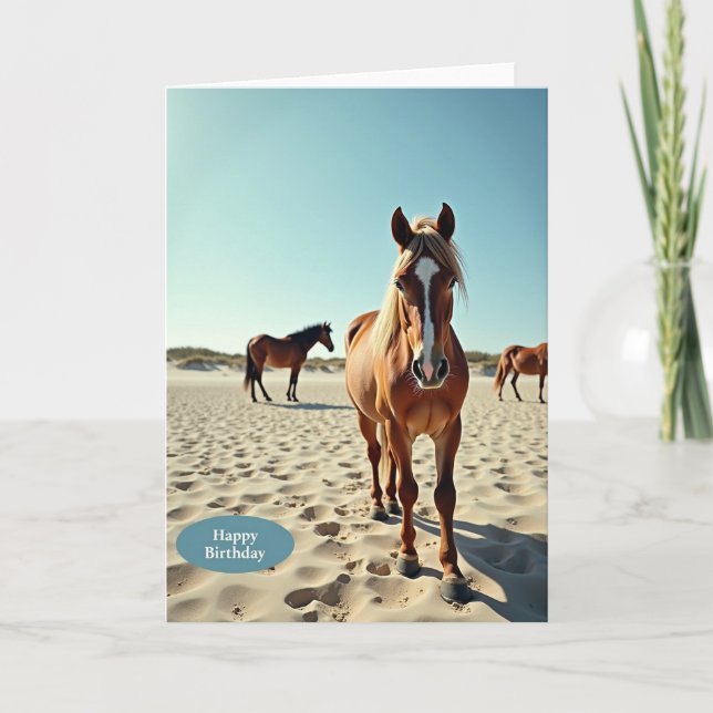Sandy Equine Birthday Card (Front)