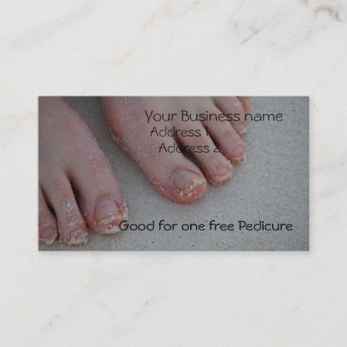 sandy feet business card