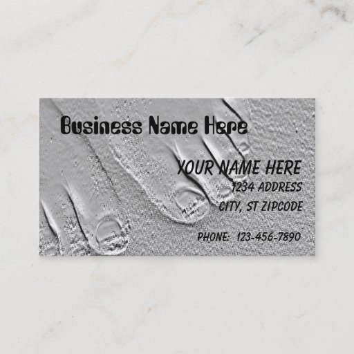 Customizable sandy feet business card